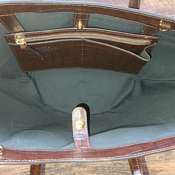 Little Liffner Tulip Croc Embossed Leather Tote - Picture 10 of 12
